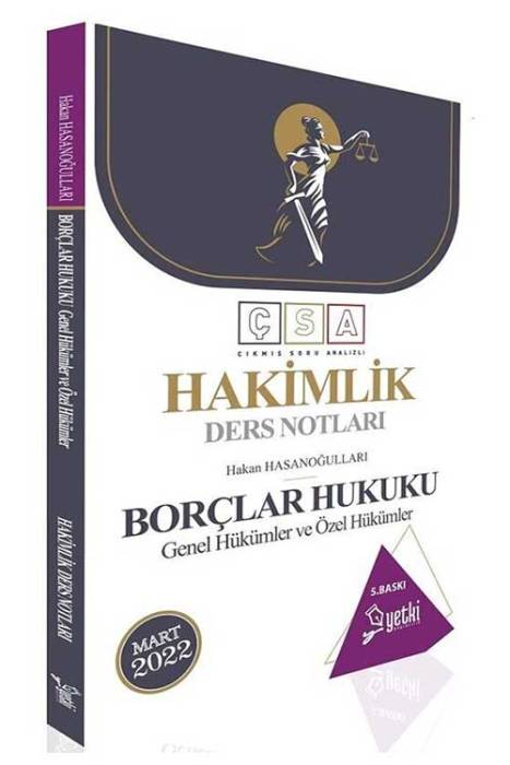 Yetki 2022 Hakimlik Borçlar Hukuku Genel ve Özel Hükümler Ders Notları Yetki Yayınları