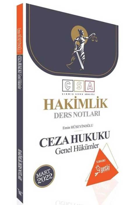 Yetki Hakimlik Ceza Hukuku Genel Hükümler Ders Notları Yetki Yayınları