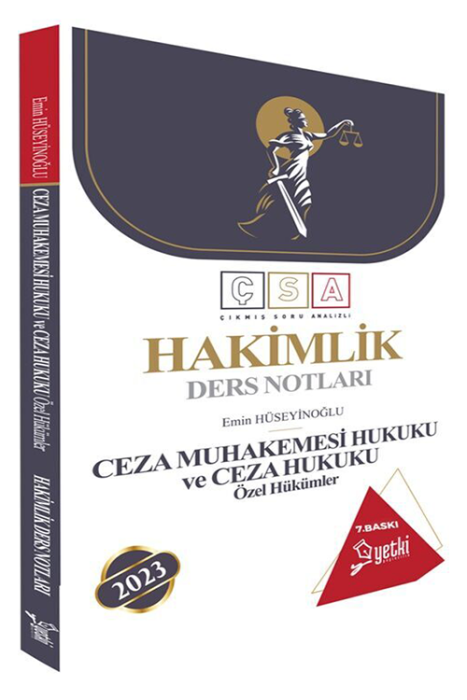 2023 Hakimlik Ceza Muhakemesi Hukuku ve Ceza Hukuku Özel Hükümler Ders Notları Yetki Yayınları