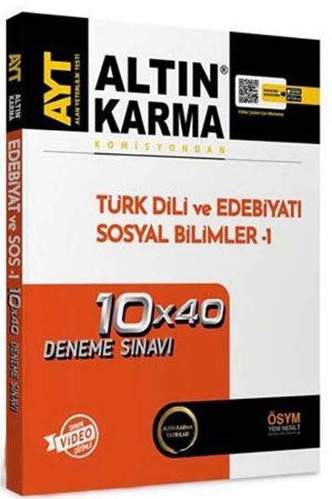 YKS AYT Edebiyat 10x40 Deneme Video Çözümlü Altın Karma Yayınları