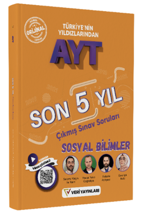 YKS AYT Sosyal Bilimler Son 5 Yıl Çıkmış Sınav Soruları Veri Yayınları