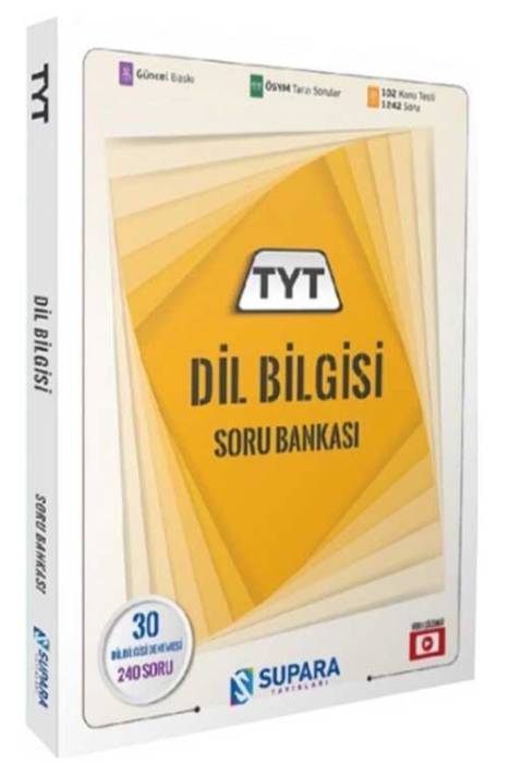 YKS TYT Dil Bilgisi Soru Bankası Supara Yayınları