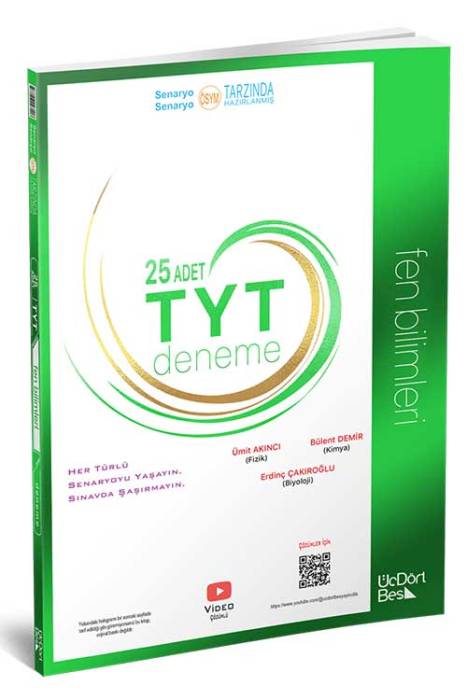 2024 TYT 25’li Fen Bilimleri Deneme ÜçDörtBeş Yayınları