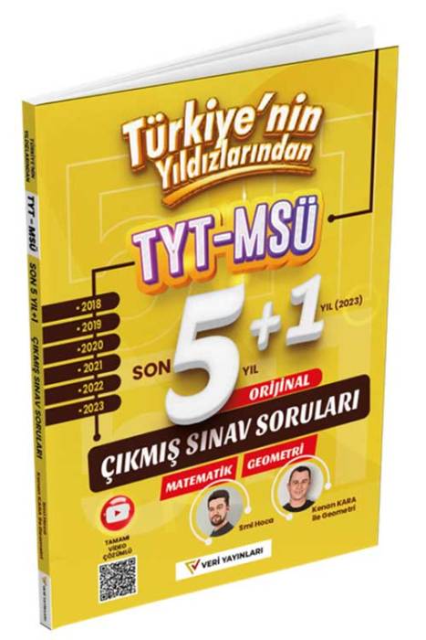 2024 TYT-MSÜ Matematik-Geometri Son 6 Yıl Video Çözümlü Orijinal Çıkmış Sorular ve Çözümleri Veri Yayınları