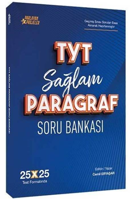 YKS TYT Paragraf Sağlam 25x25 Test Formatında Soru Bankası Parlayan Projeler