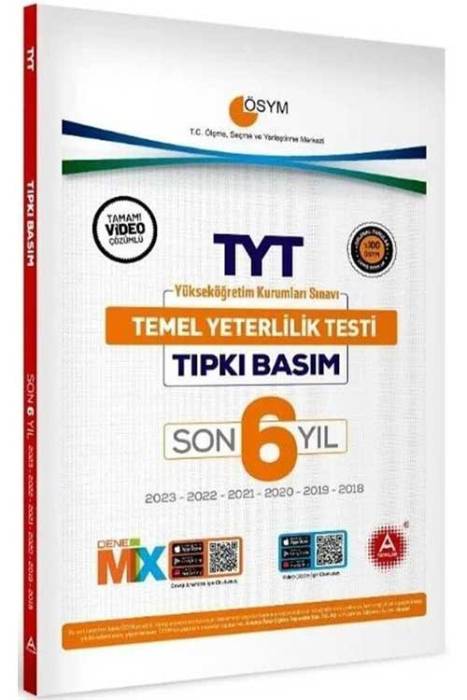 TYT Son 6 Yıl Tıpkı Basım Çıkmış Sorular A Yayınları