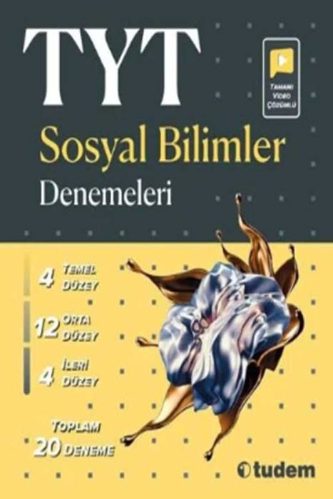 YKS TYT Sosyal Bilimler 20 Deneme Video Çözümlü Tudem Yayınları