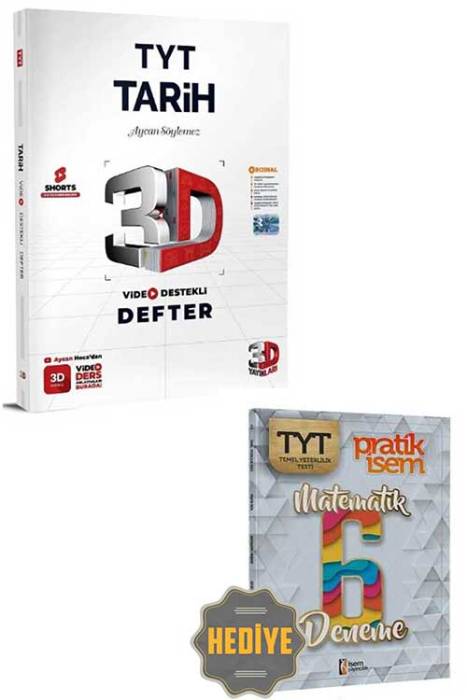 YKS TYT Tarih Video Destekli Defter 3D Yayınları Hediyeli