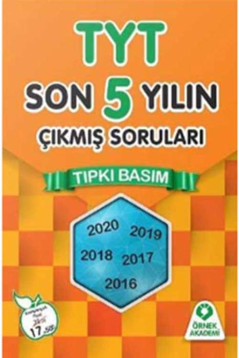 YKS TYT Tek Kitap Son 5 Yıl Çıkmış Sorular Tıpkı Basım Örnek Akademi Yayınları