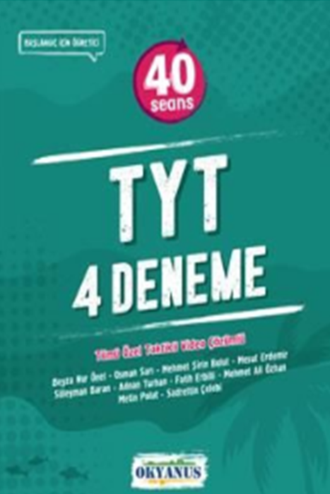 YKS TYT Tüm Dersler 40 Seans 4 Deneme Okyanus Yayınları