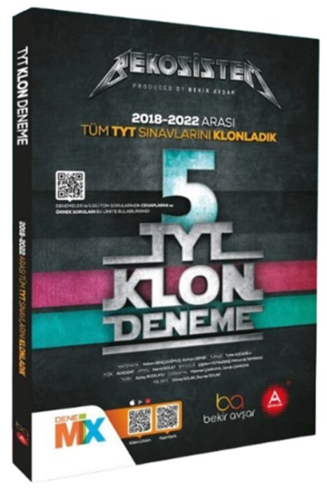 YKS TYT Tüm Dersler Bekosistem Klon 5 Deneme Video Çözümlü A Yayınları