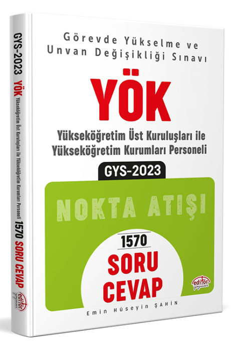 YÖK GYS Nokta Atışı Soru Cevap Editör Yayınevi