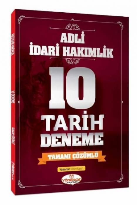 2024 Adli İdari Hakimlik Tarih 10 Deneme Çözümlü Yönerge Yayınları