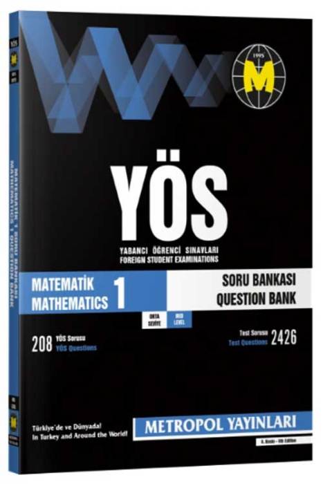 Metropol YÖS Matematik 1 Konu Özetli Soru Bankası Metropol Yayınları