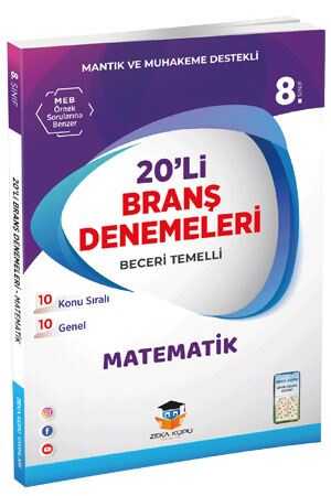 Zeka Küpü 8. Sınıf Matematik 20 li Branş Denemeleri Zeka Küpü Yayınları