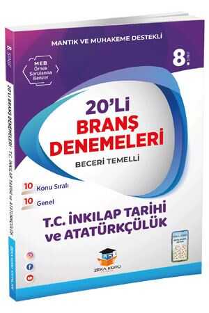 Zeka Küpü 8. Sınıf T.C İnkılap Tarihi ve Atatürkçülük 20 li Branş Denemeleri Zeka Küpü Yayınları